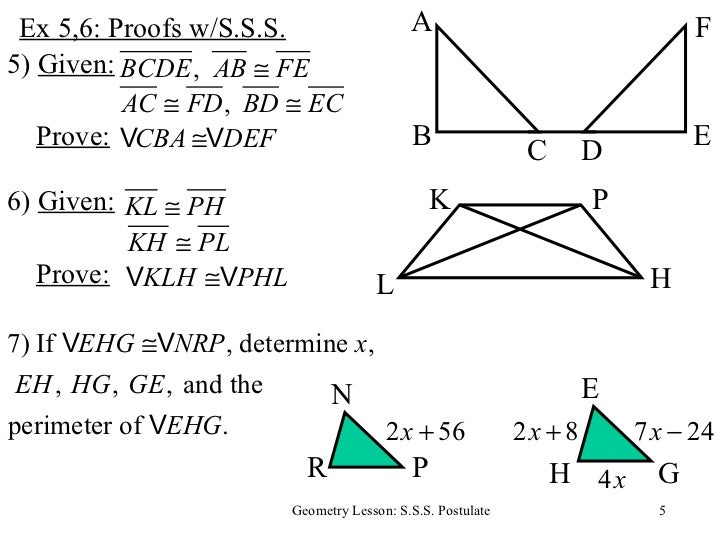 Geometry lesson13sss postulate