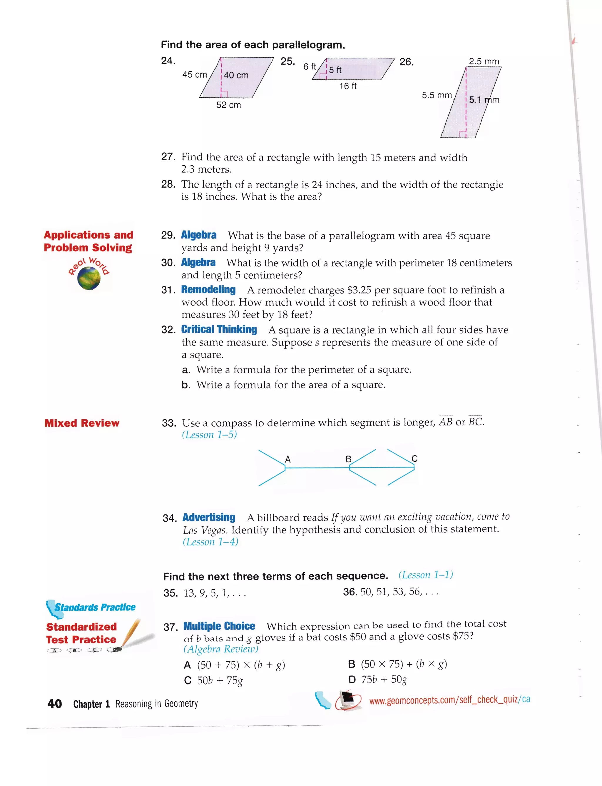 Geometry pages 32 34 and 39-40