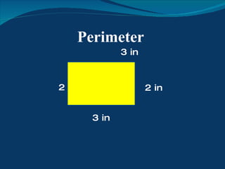 Perimeter 3 in 2 in 2 in 3 in 