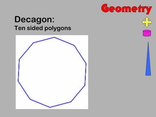 Decagon:
Ten sided polygons
 
