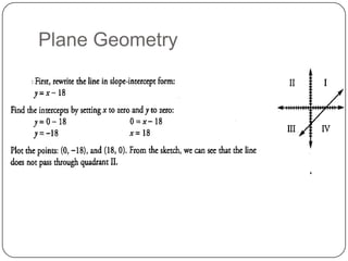 Plane Geometry
 