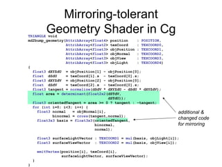 Geometry Shader-based Bump Mapping Setup