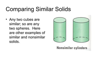 Similar Solids Math Geometry unit 11.7 | PPT