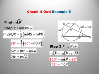 Check It Out! Example 5
Find mLP
Step 1 Find
Step 2 Find
 