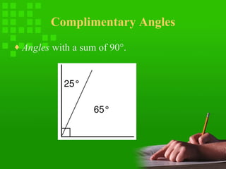 Geometry Vocabulary: Lines and Angles