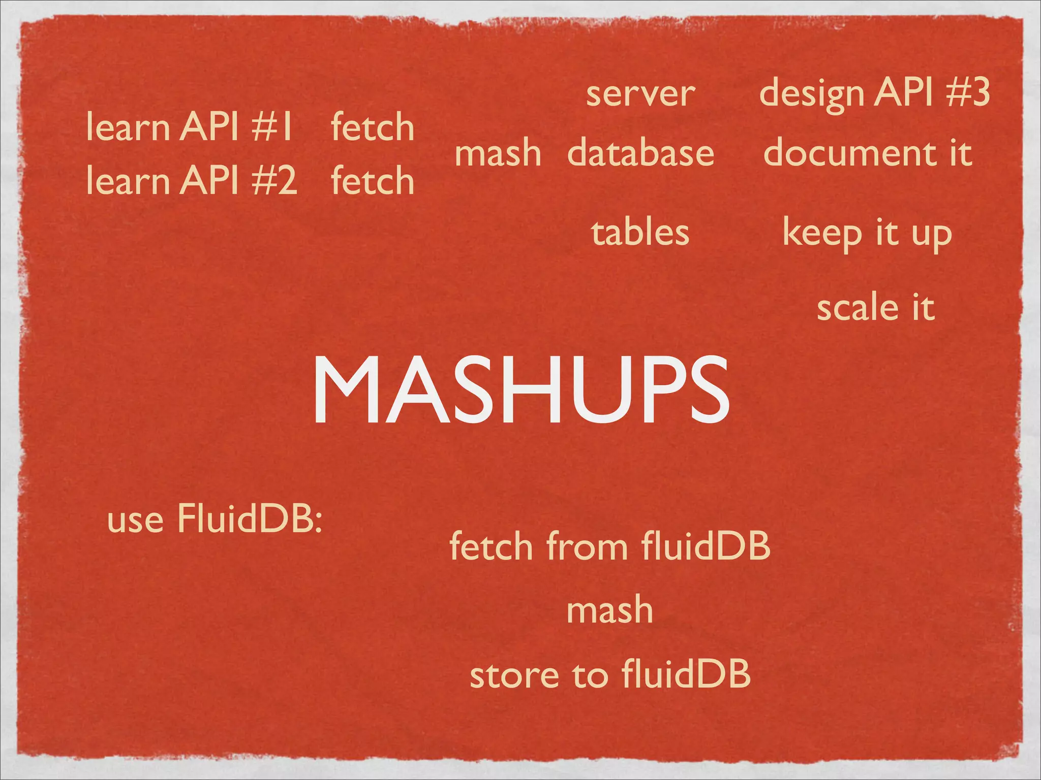 FluidDB presentation by Terry Jones to #geomob