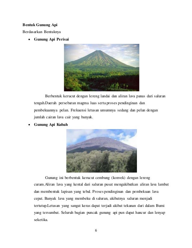 Geomorf 7 Geomorfologi Gunung Api 9 6 Bentuk Gambar Penjelasannya