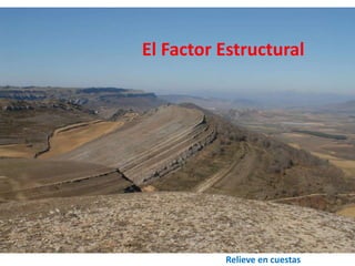 El Factor Estructural 
Relieve en cuestas 
 