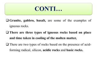Basic Rock GEOMORPHOLOGY-MINERALS AND ROCKS.pptx