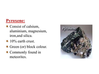 GEOMORPHOLOGY-MINERALS AND ROCKS.pptx | Geology | Science