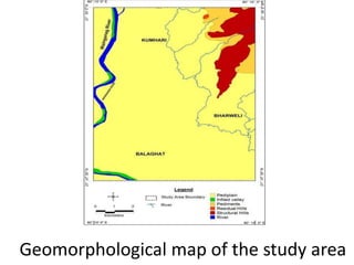 Geomorphological map of the study area