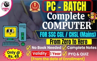 GK FOR ALL SSC EXAMS – (CGL/CHSL/MTS/STENO/CPO/Selection Post/JE)
 
