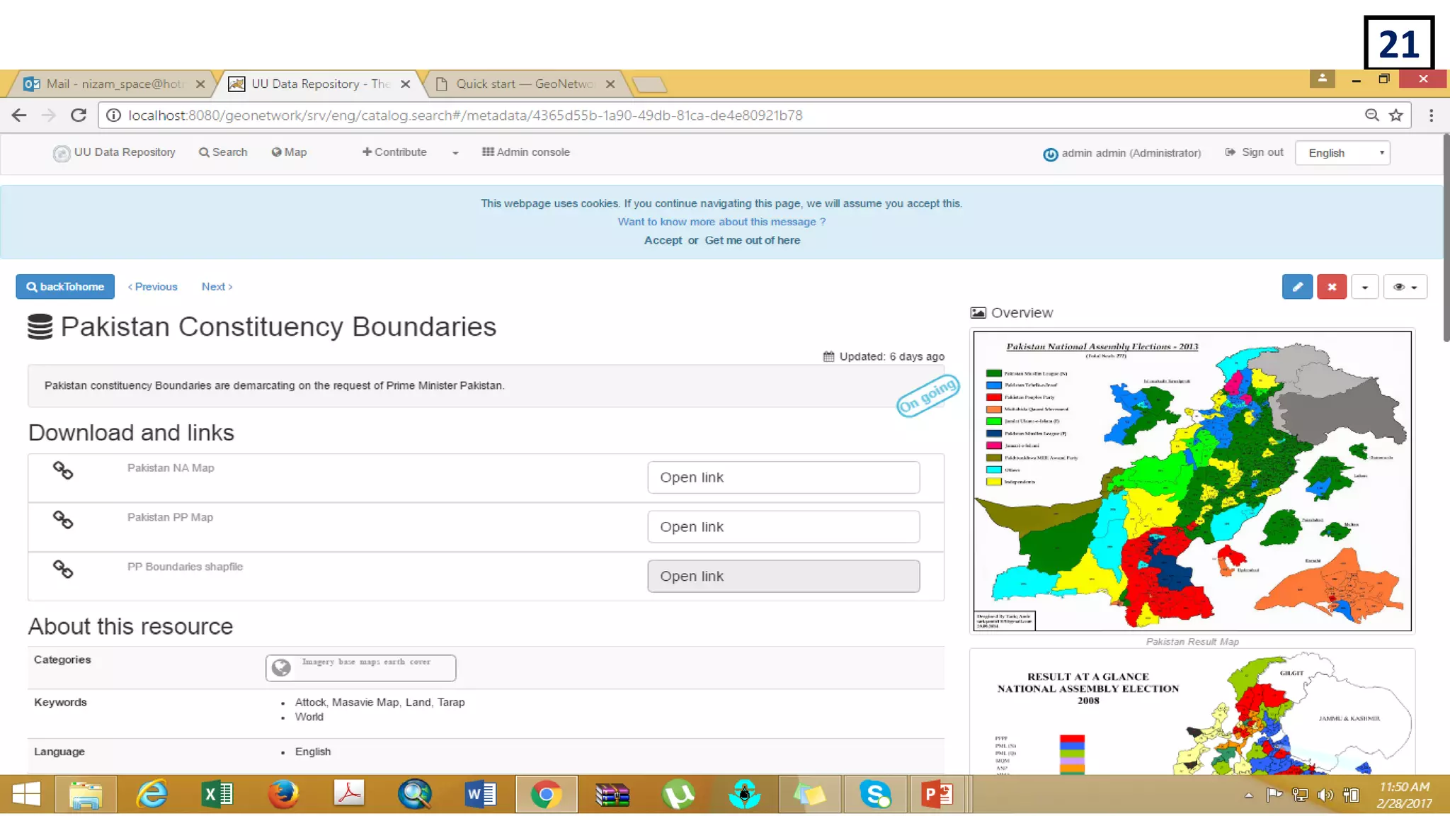 21
Geonetwork for Spatial Data
 