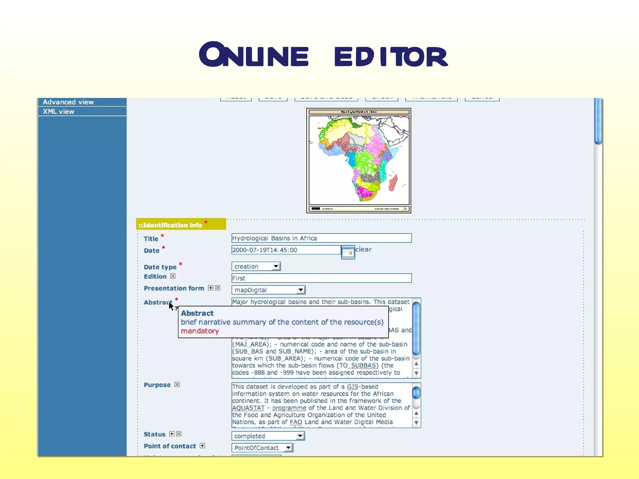 Online editor
 