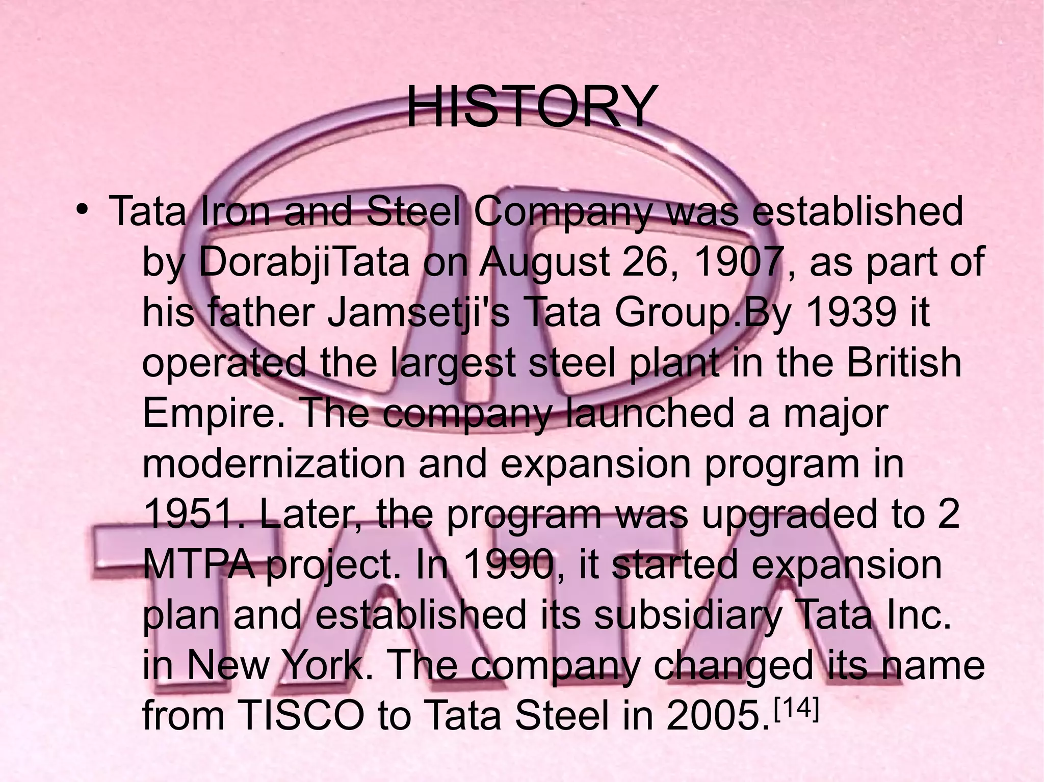 tata-iron-steel-company-jamshedpur-ppt