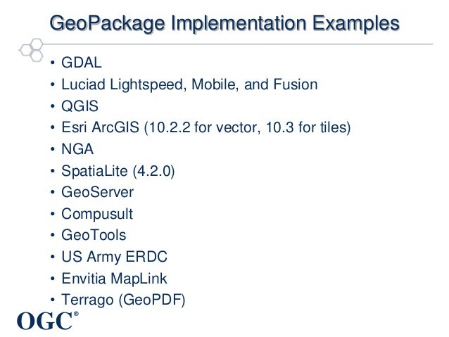 GeoPackage SWG Overview