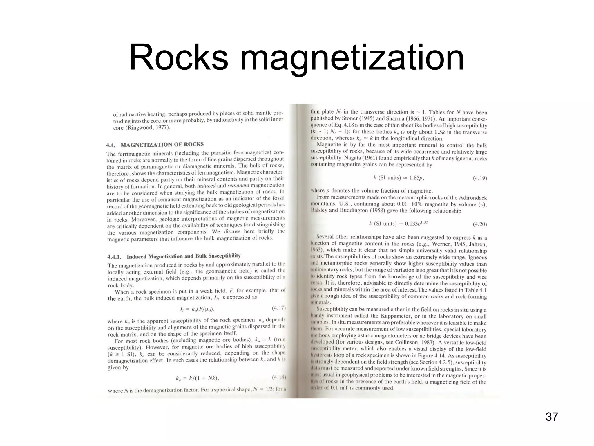 Rocks magnetization

37

 