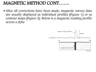 Magnetic Method Example Geophysical methods brief summary | PPTX