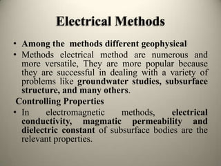 Geo-Physical Investigations | PPTX
