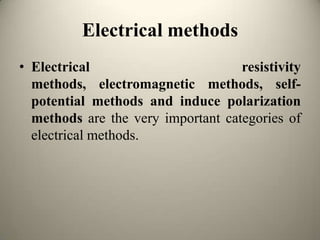 Geo-Physical Investigations | PPTX
