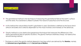 Gravity Methods in Geophysical Exploration omar | PPTX