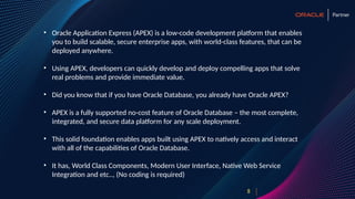 Building Intelligent Enterprise Apps with Oracle APEX + AI | PPTX