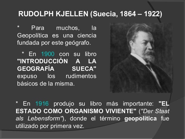 Geopolitics Rudolf Rudolf Kjellen Geopolítica | Territory, State and Nation : The ...