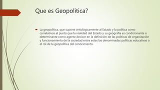 Geopolitica | PPTX