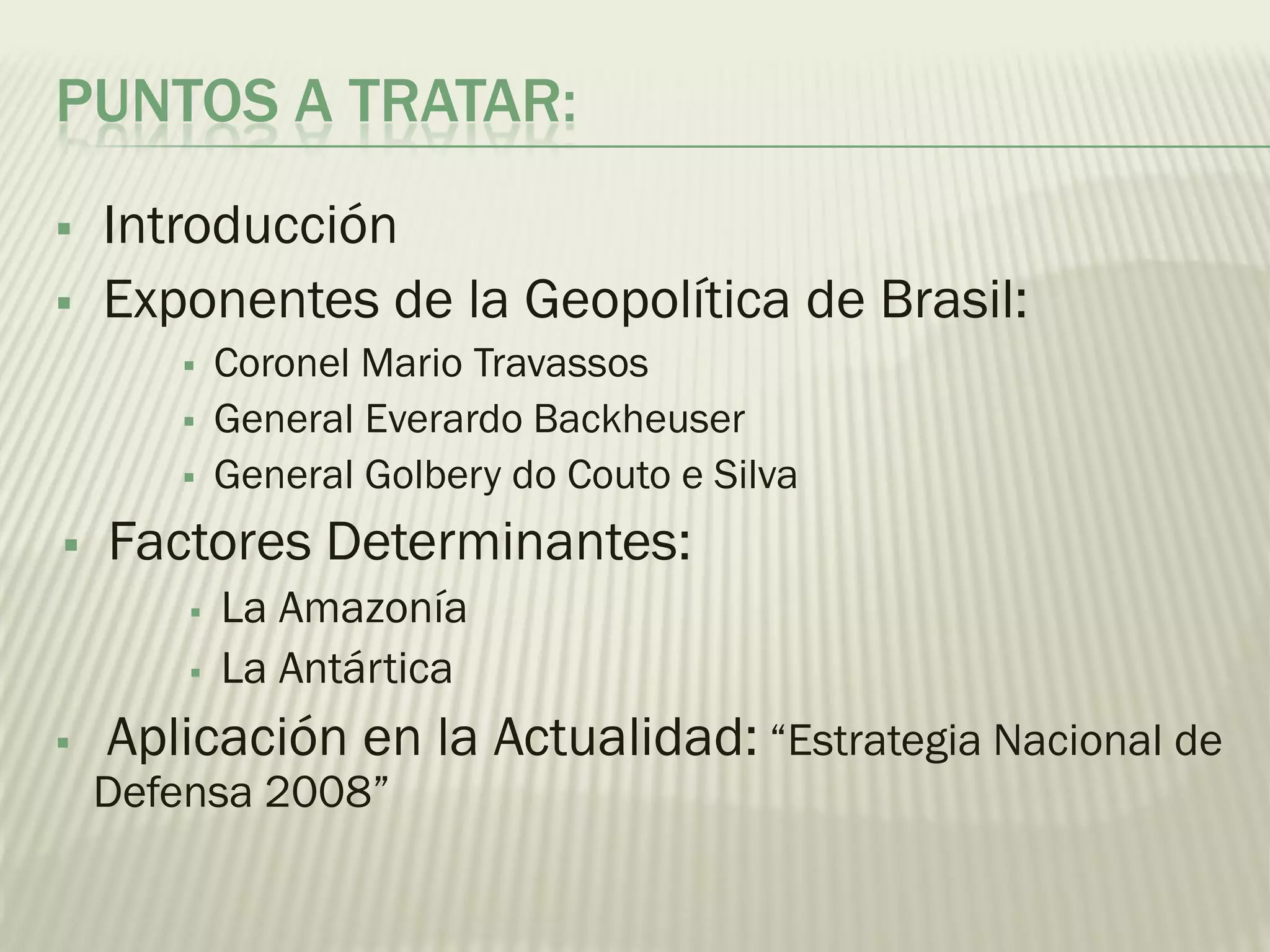 Geopolitica del Brasil | PDF