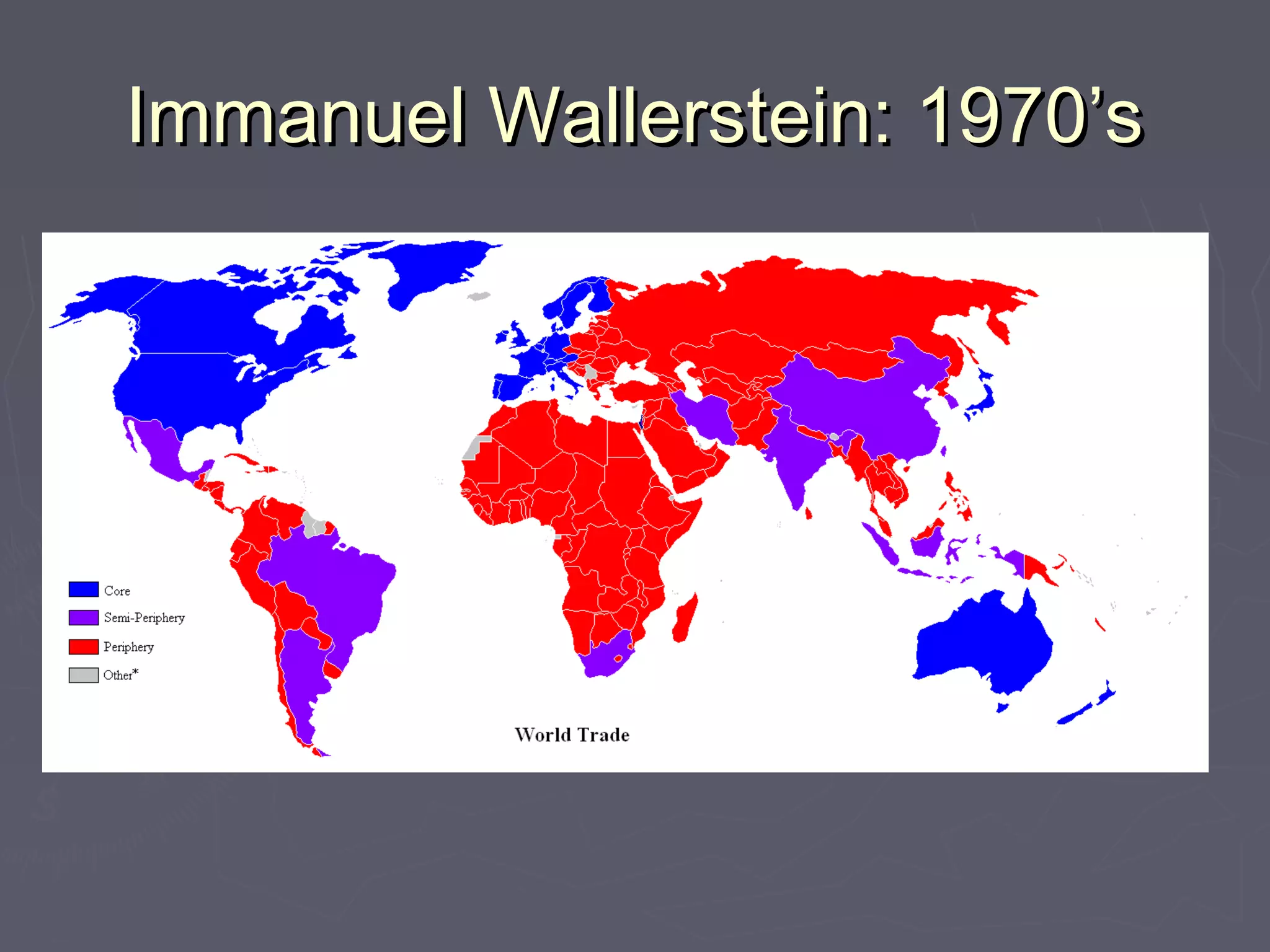 Immanuel Wallerstein: 1970’s
 