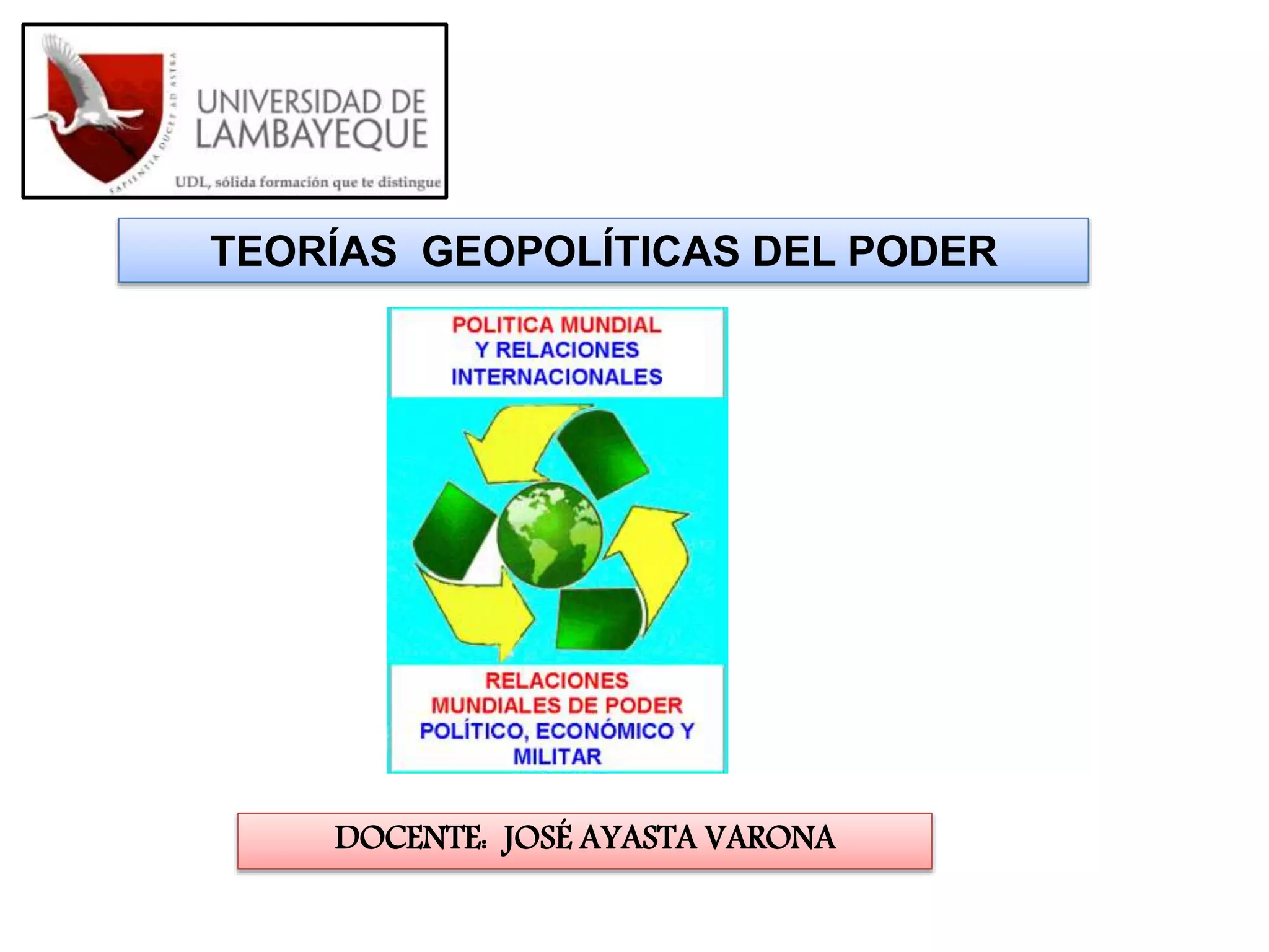 Teorías geopolíticas del poder y la integración económica | PPT
