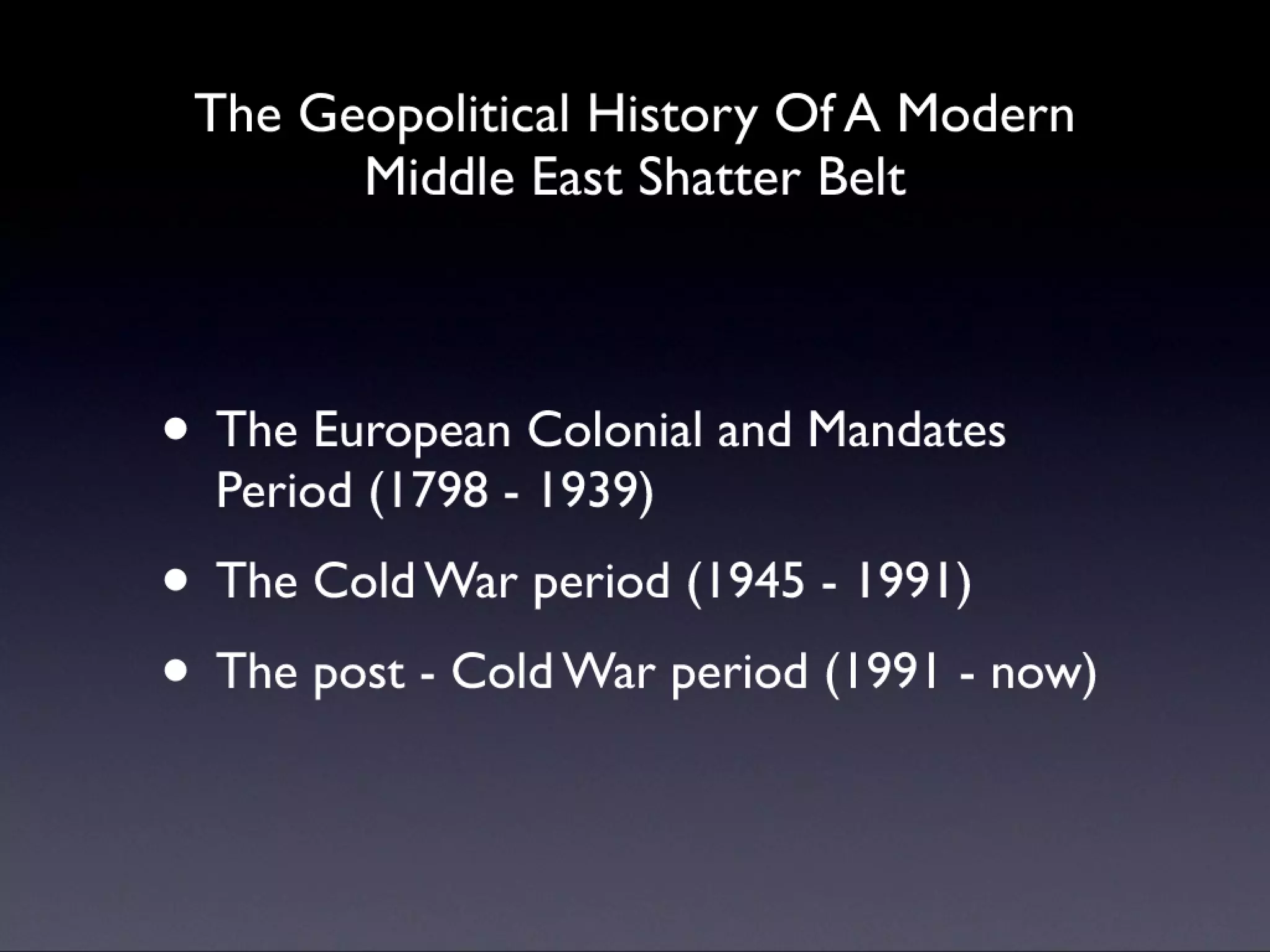 Geopolitics of the Middle East | PDF
