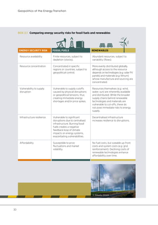 IRENA Geopolitics of the energy transition: Energy security | PDF