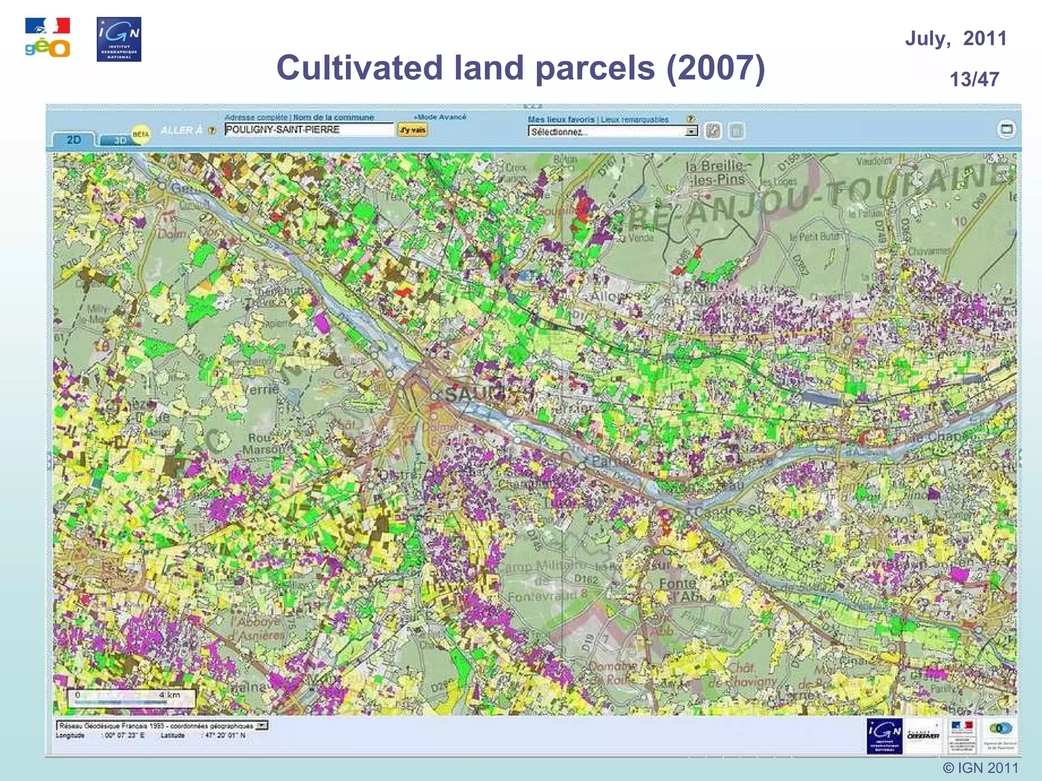 Cultivated land parcels (2007) 