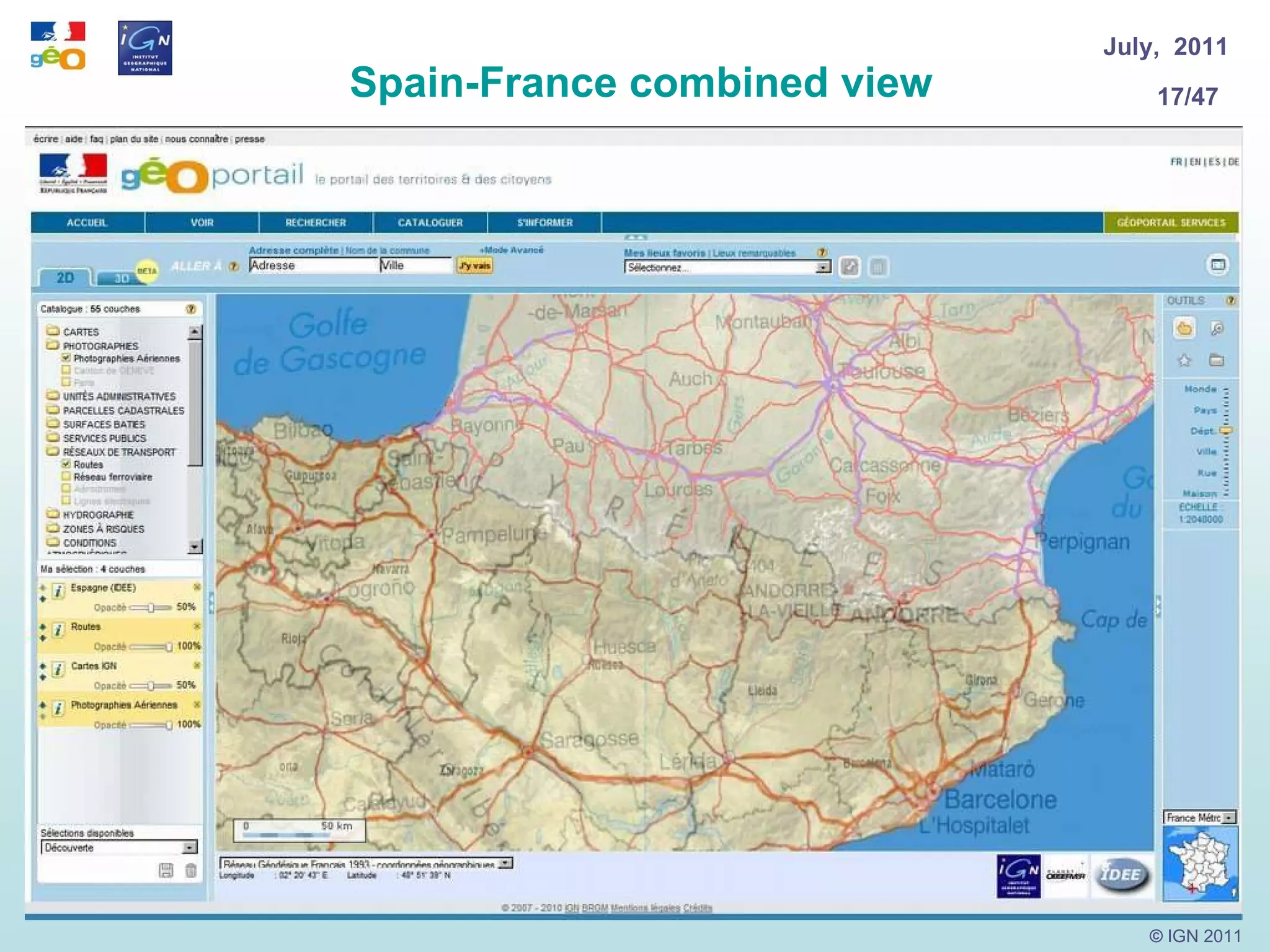   Spain-France   combined   view 
