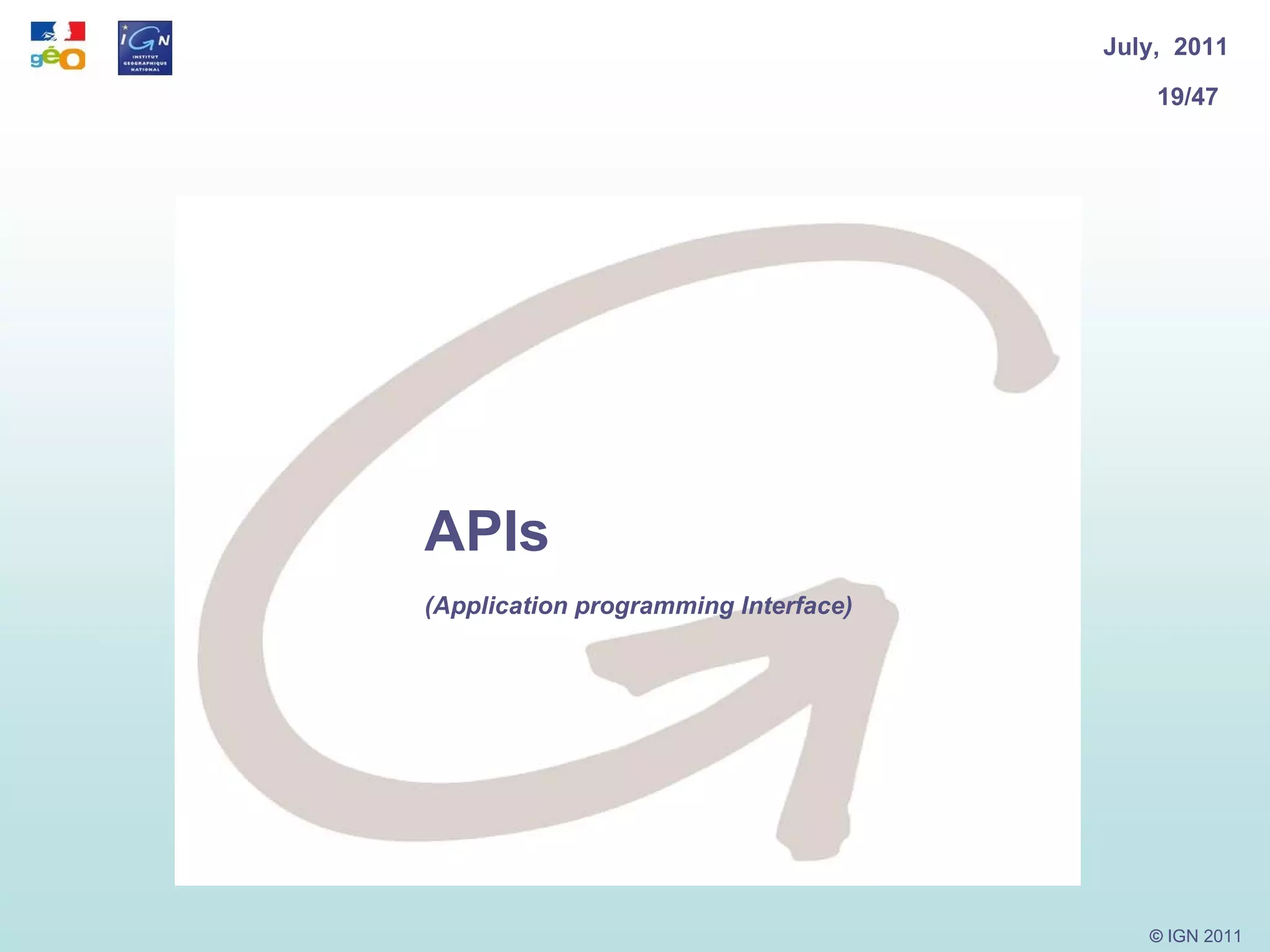 APIs (Application programming Interface) 