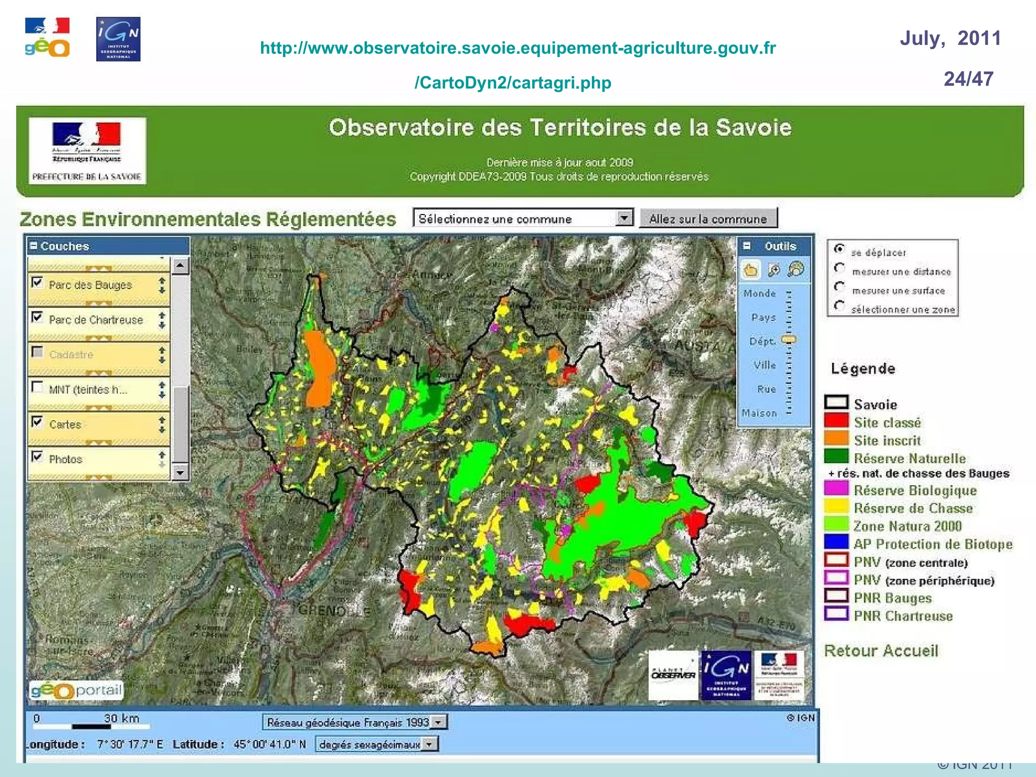 http:// www.observatoire.savoie.equipement-agriculture.gouv.fr /CartoDyn2/ cartagri.php   