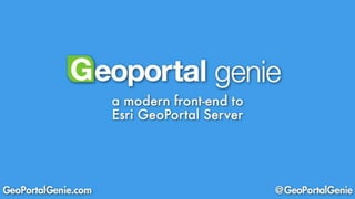 GeoPortalGenie introduction
