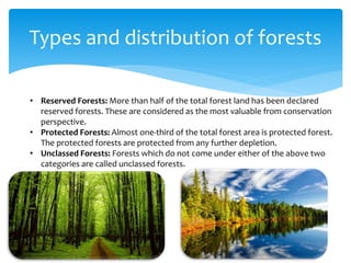Reserved Forests Examples forest and wildlife resources | PPTX