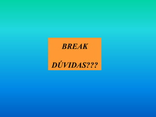 BREAK
DÚVIDAS???
 