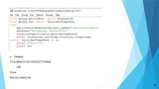 30
 Output:
27.61866315 85.53822627738802
OR
Error
Service timed out
 