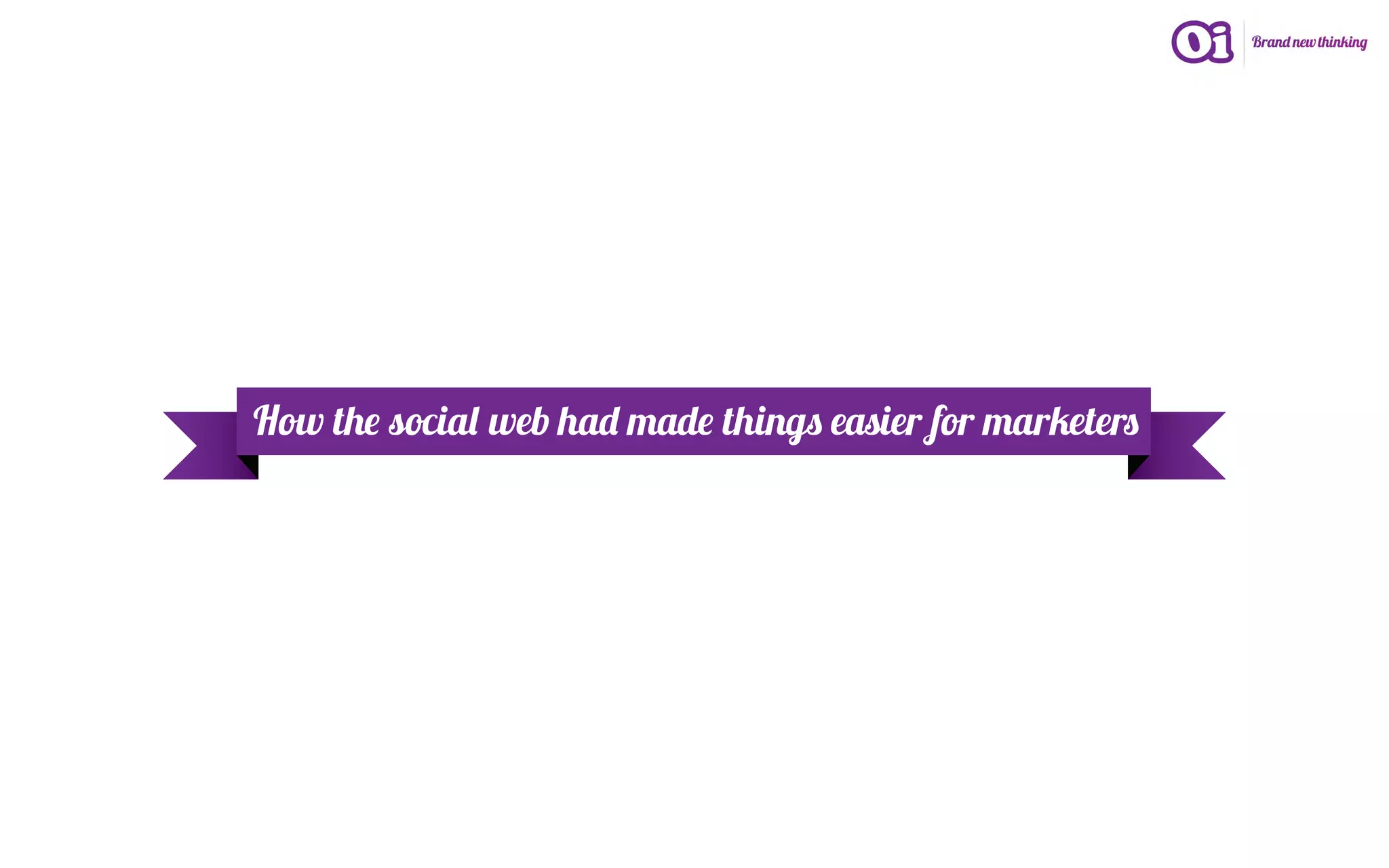 How the social web had made things easier for marketers
 