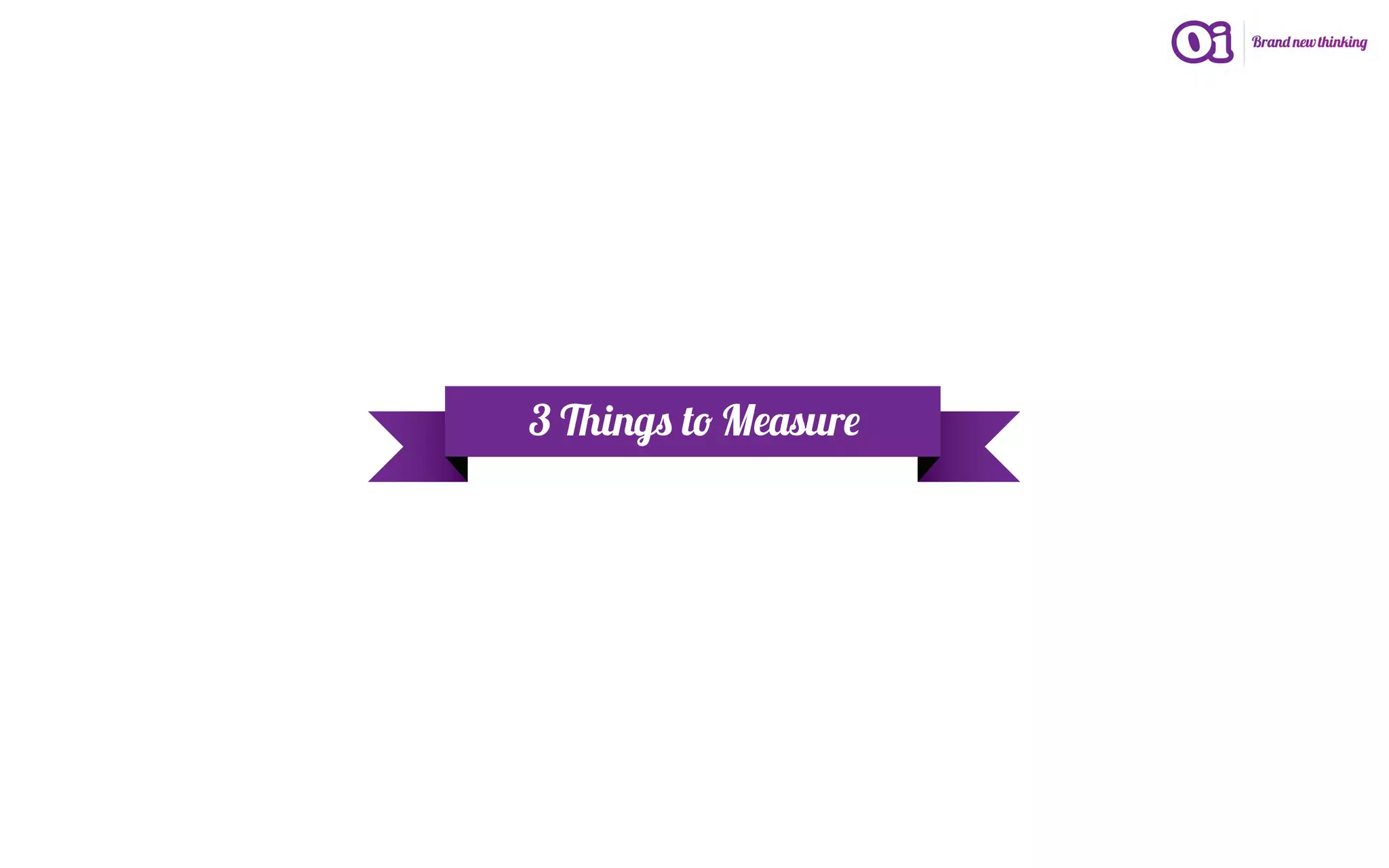 3 Things to Measure
 