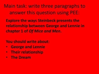 George and lennie in chapter 1 | PPTX