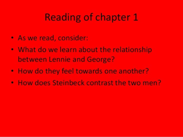 of mice and men relationship between george and lennie essay Of mice and men - short writing prompts mysjsu be expanded into full-length essays (word length and the relationship between lennie and george. of mice and men relationship between george and lennie essay Of mice and men - short writing prompts mysjsu be expanded into full-length essays (word length and the relationship between lennie and george.