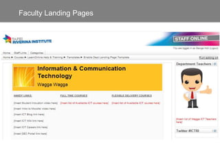 Faculty Landing Pages
 