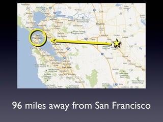 96 miles away from San Francisco
 