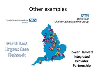 Other examples
Tower Hamlets
Integrated
Provider
Partnership
 