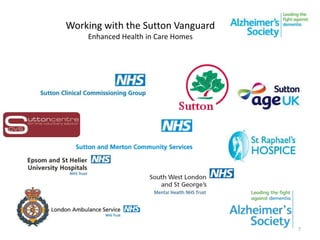 Working with the Sutton Vanguard
Enhanced Health in Care Homes
7
 