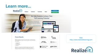 Learn more...
Visit:
http://www.realizeitlearning.com
 